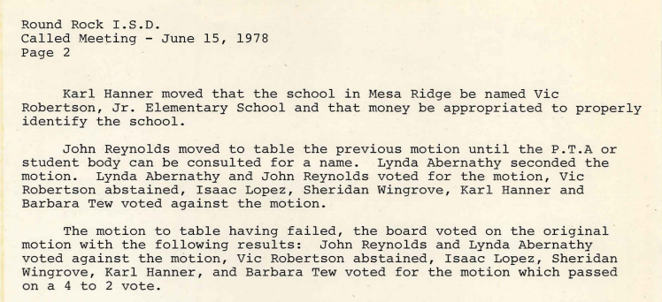 1978-06-15 Vic Robertson Elementary named