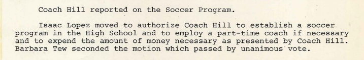 1978-10-26 Soccer program established