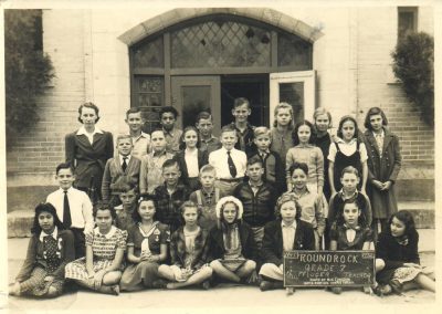 1941-42 7th grade class with teacher Norma Pfluger.