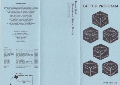 1982-83 Gifted program brochure front panel